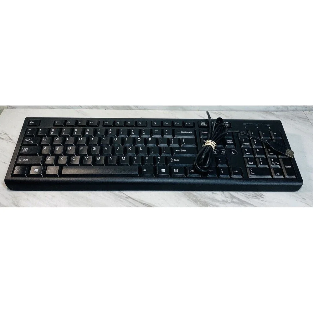 HP SK-2086 WIRED USB BLACK FULL STANDARD DESKTOP KEYBOARD 697737-001 Tested!